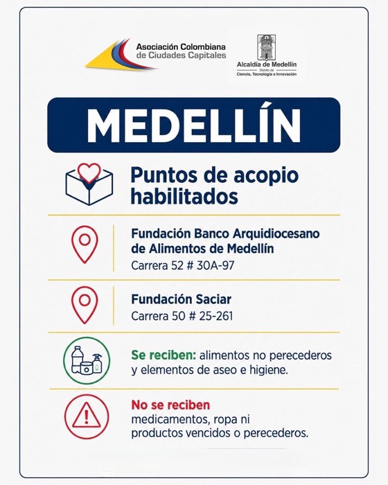 Puntos de acopio Medellín