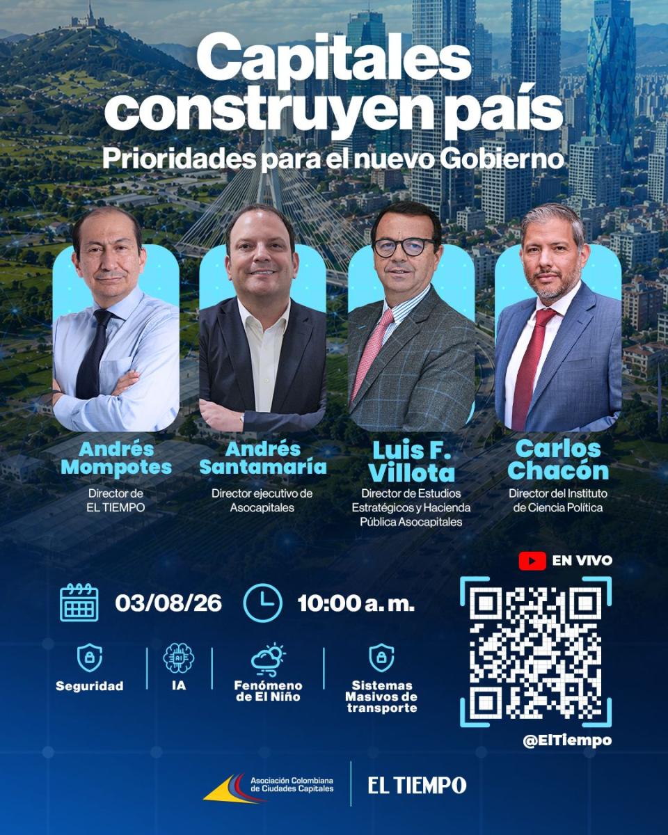Pieza gráfica de promoción del evento Capitales construyen país - El Tiempo