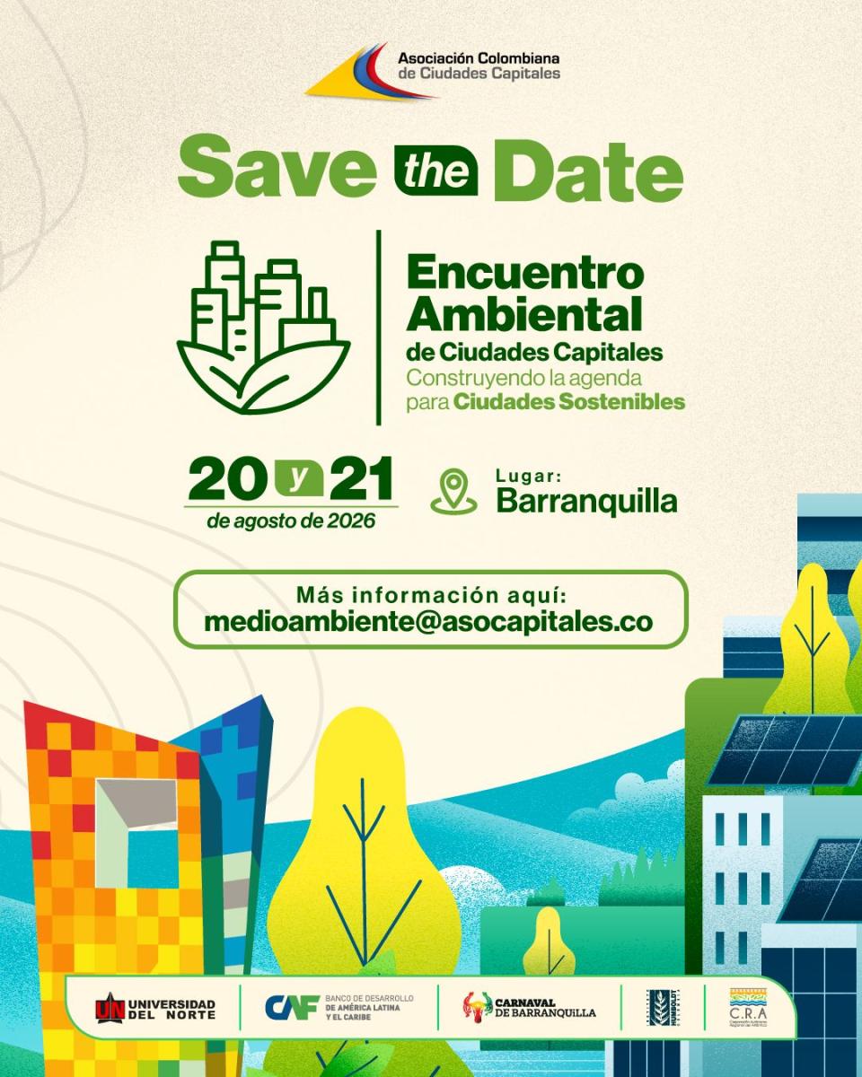 imágen de invitación a Encuentro ambiental de ciudades capitales - Construyendo la agenda para ciudades sostenibles