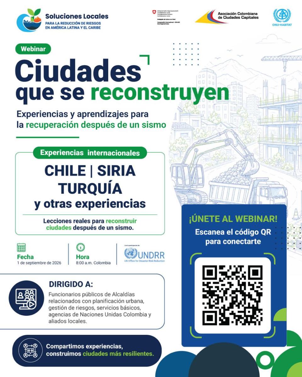 Pieza promocional evento Ciudades que se Reconstruyen