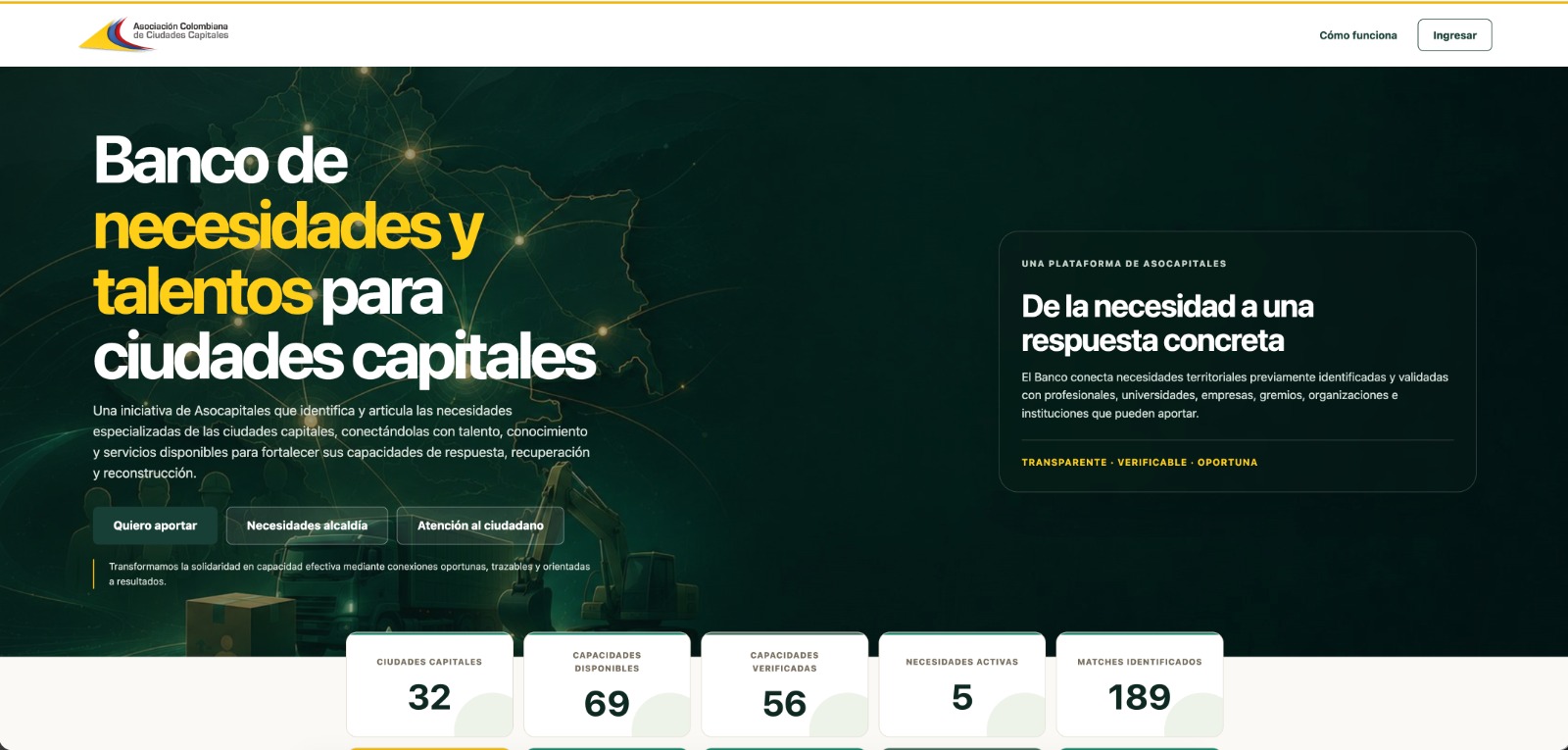 pieza gráfica de aplicación necesidades Ciudades Capitales afectadas por sismo 7.4