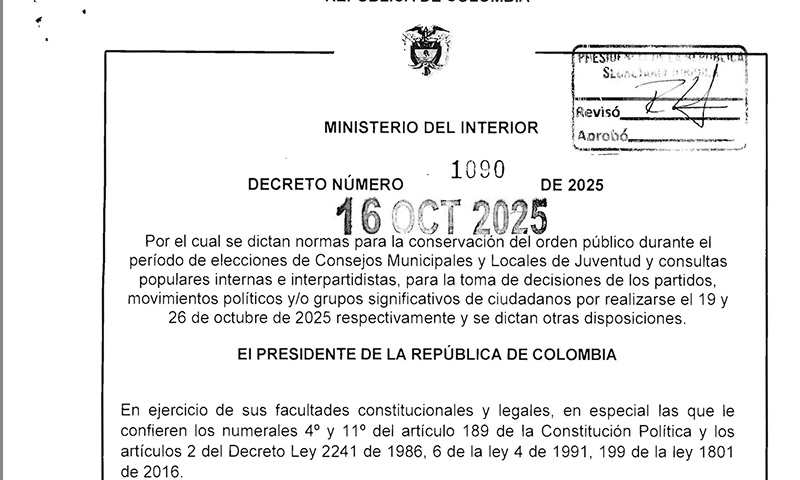 ¿Habrá Ley Seca este fin de semana por la consulta del Pacto Histórico