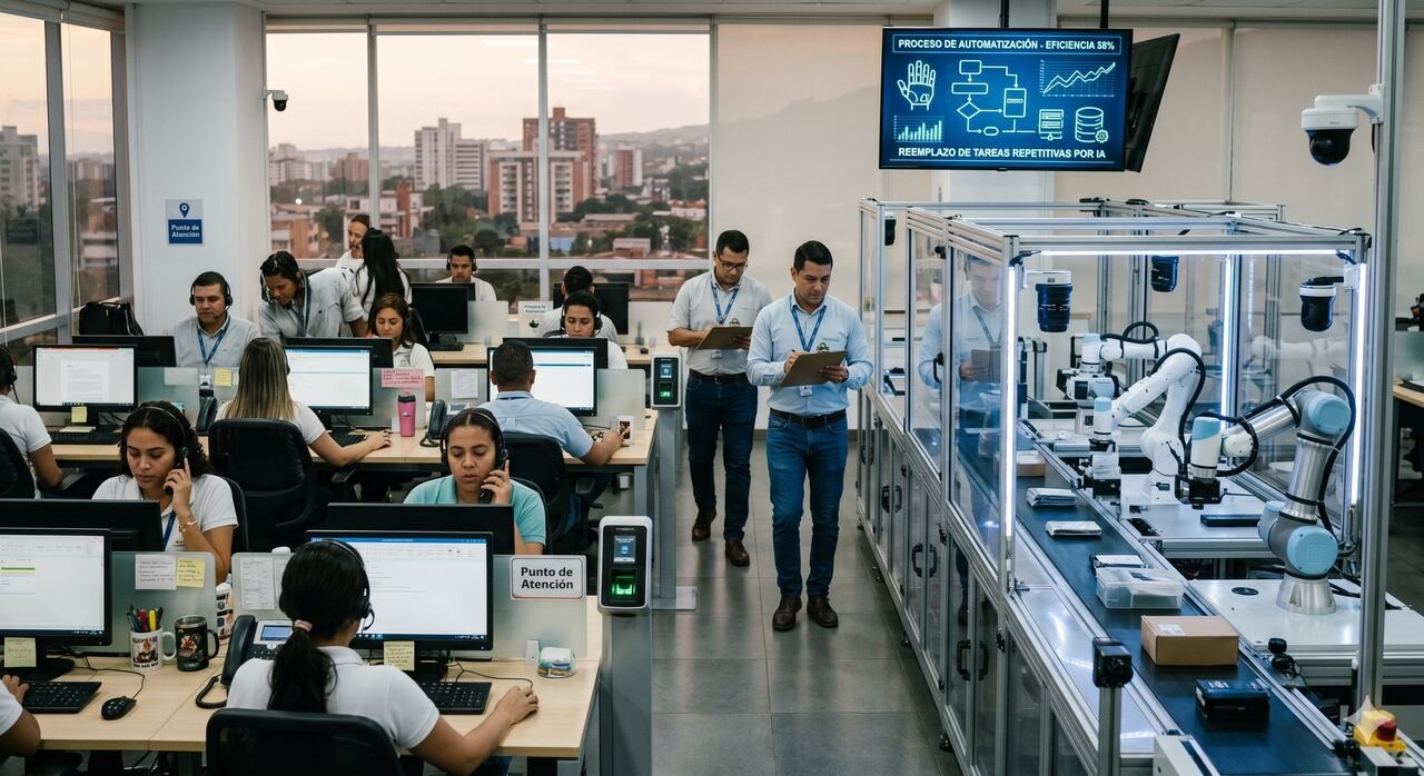 Imágen de empleos formales vs automatización de empleos con IA