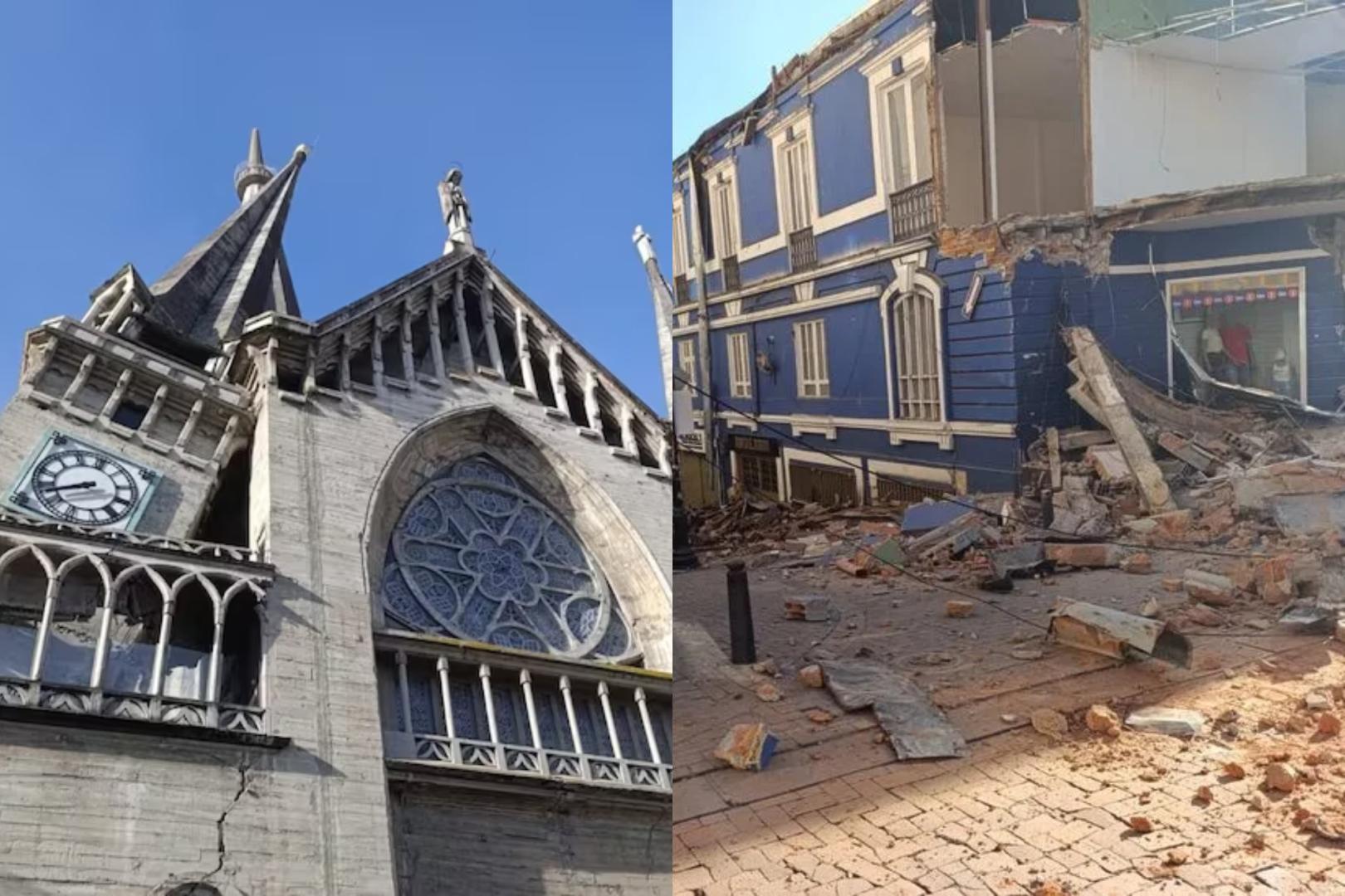 Foto de sismo de 7.4 grados de magnitud