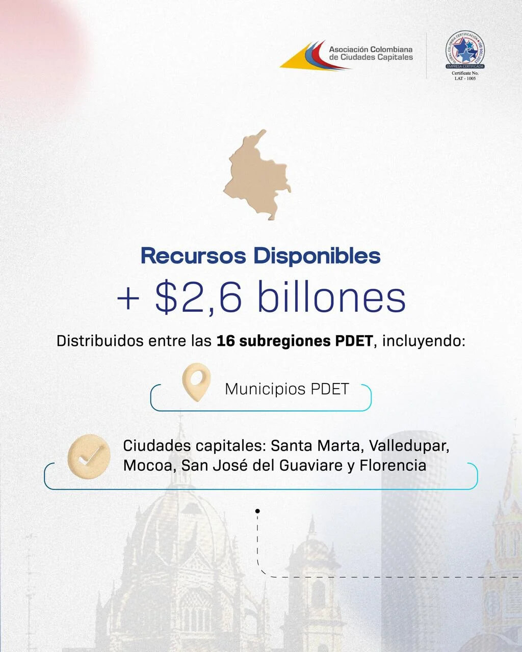 Vence plazo para postular proyectos en las convocatorias de OCAD PAZ hay recursos de más de $2,6 billones
