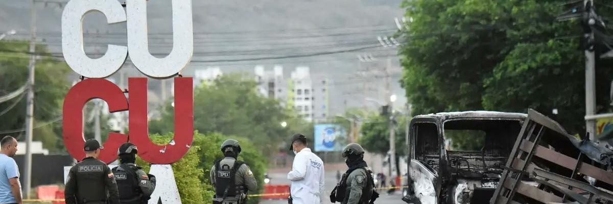 Imagen de atentado en Cúcuta