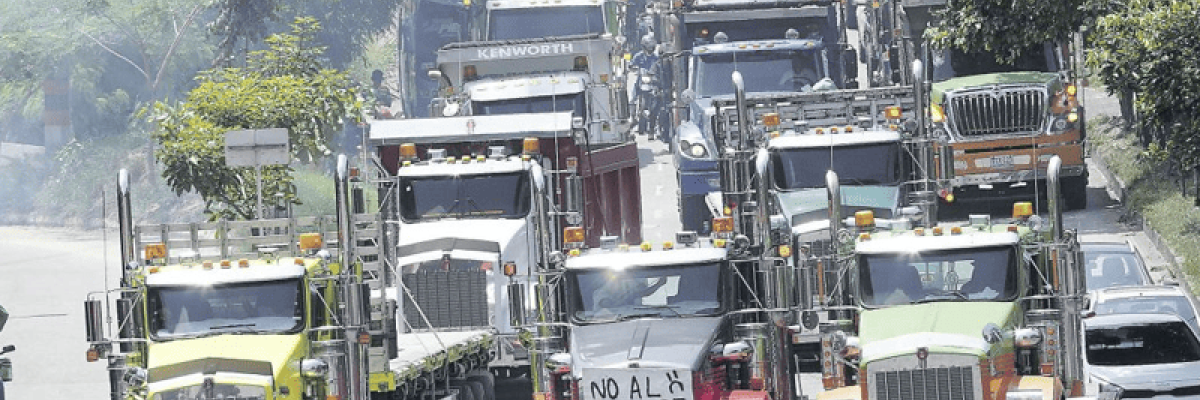 bloqueos en vías de Santander