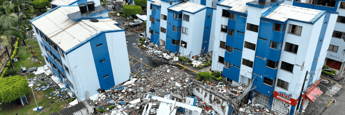 Fotografía de daños terremoto en Colombia