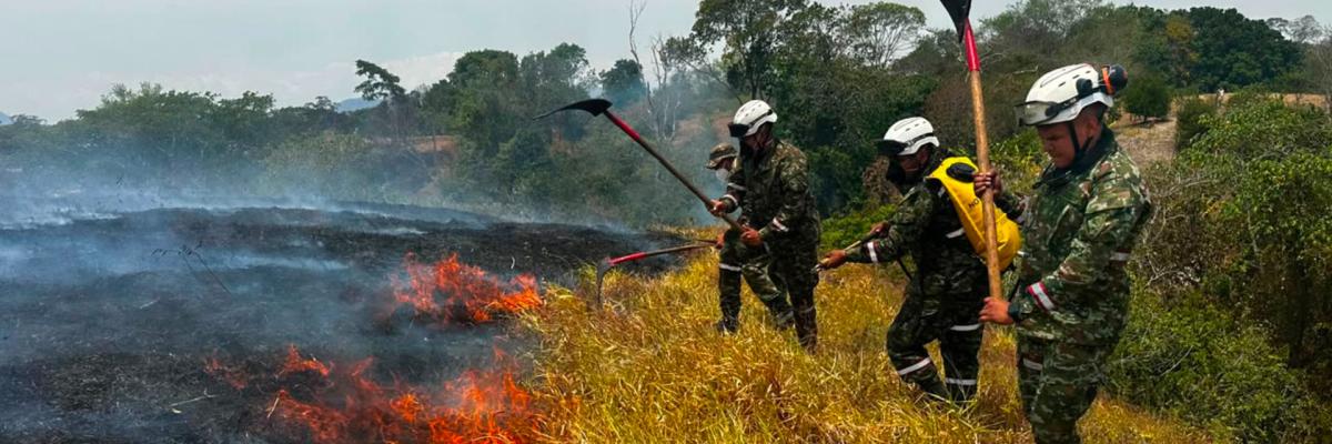Imagen de un incendio en el Tolima