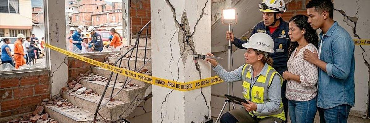 imagen de análisis de riesgo estructural tras un sismo