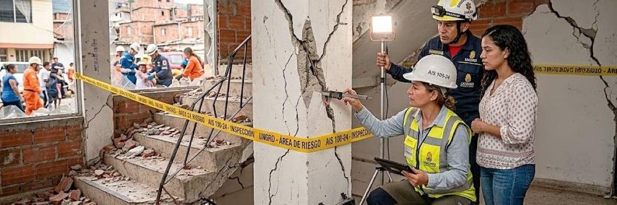 imagen de análisis de riesgo estructural tras un sismo