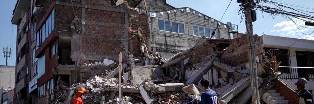 Foto de sismo de 7.4 grados de magnitud