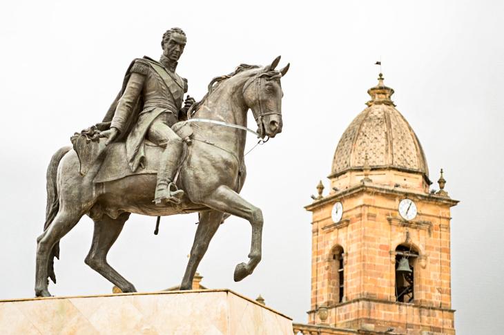 Simón Bolívar estatua en Tunja