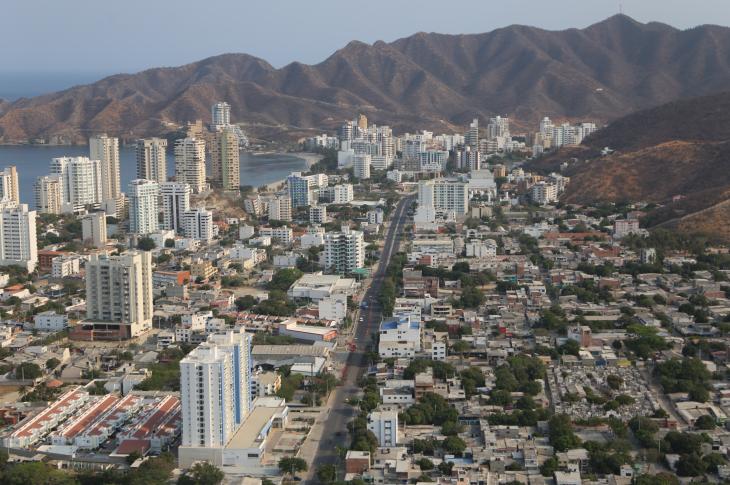 Vista aérea de Santa Marta