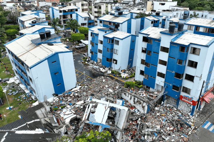 Fotografía de daños terremoto en Colombia