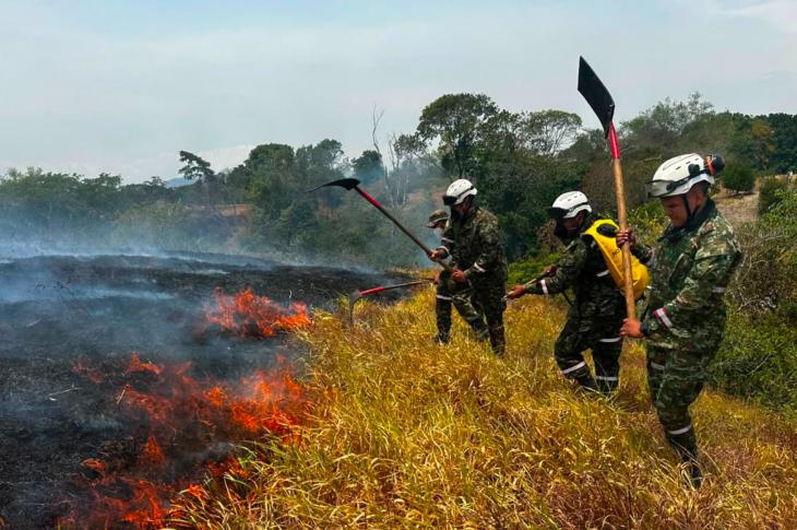 Imagen de un incendio en el Tolima