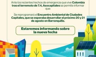 pieza gráfica de promoción de encuentro ambiental
