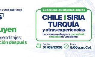 Imágen de pieza grafica Webinar Ciudades que se Reconstruyen