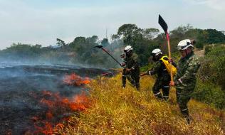 Imagen de un incendio en el Tolima