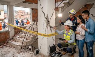imagen de análisis de riesgo estructural tras un sismo