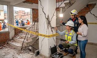imagen de análisis de riesgo estructural tras un sismo