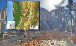 Foto de sismo de 7.4 grados de magnitud