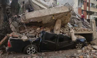 Foto de sismo de 7.4 grados de magnitud