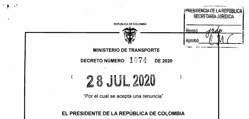 Decreto 1074 del 28 de julio de 2020