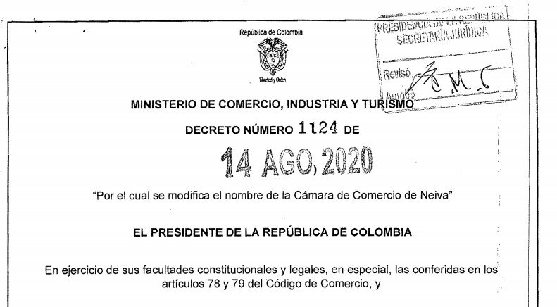 Decreto 1124 del 14 de agosto de 2020