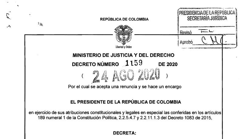 Decreto 1159 del 24 de agosto de 2020