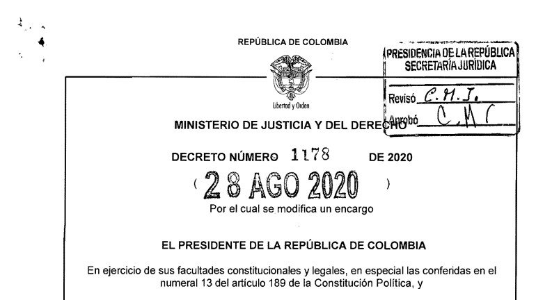 Decreto 1178 del 28 de agosto de 2020