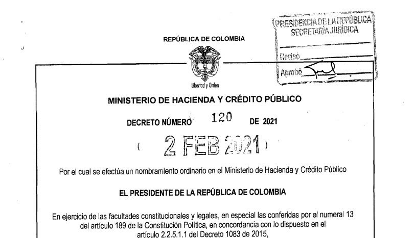 Decreto 120 del 2 de febrero de 2021