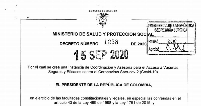 Decreto 1258 del 15 de septiembre de 2020