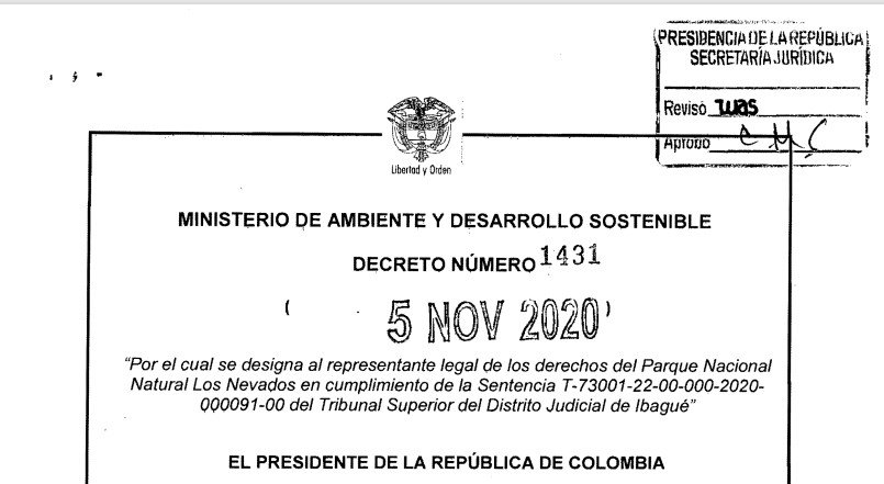 Decreto 1431 del 5 de noviembre de 2020