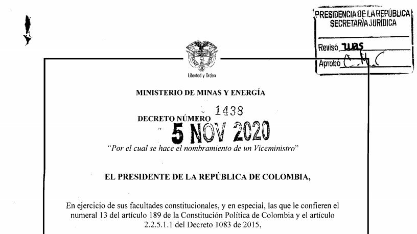 Decreto 1438 del 5 de noviembre de 2020