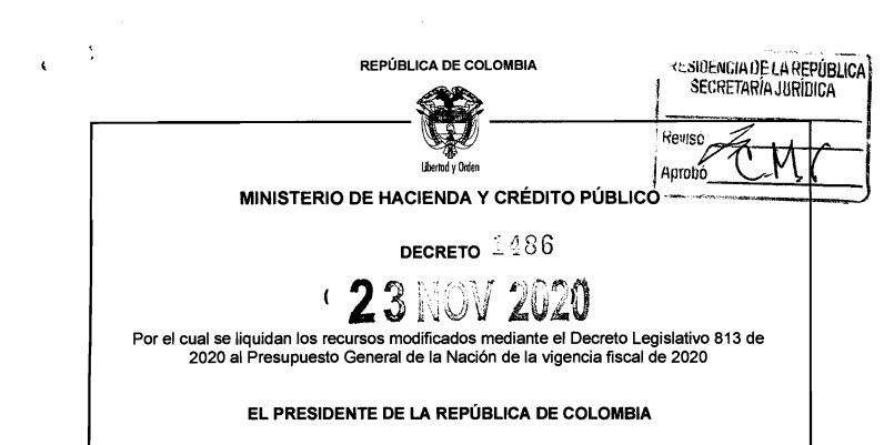 Decreto 1486 del 23 de noviembre de 2020