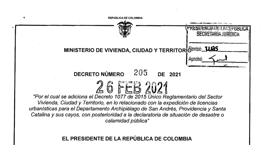 Decreto 205 del 26 de febrero de 2021