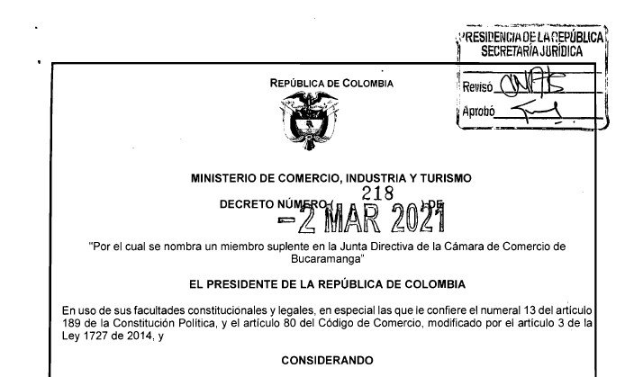 Decreto 218 del 2 de marzo de 2021