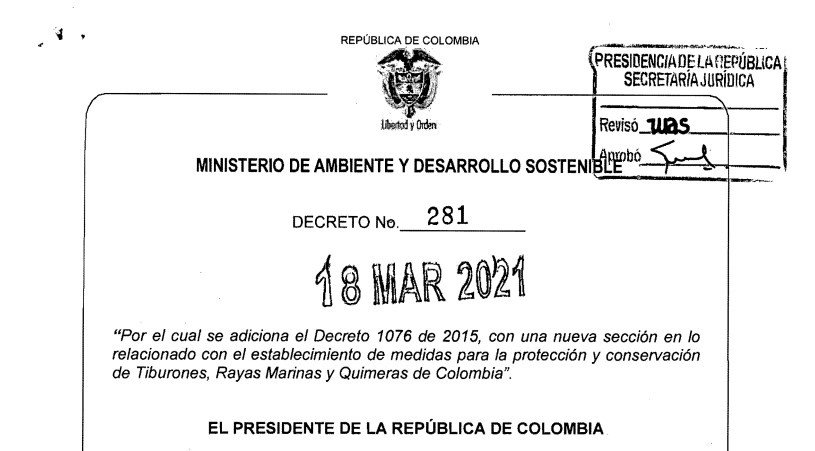 Decreto 281 del 18 de marzo de 2021