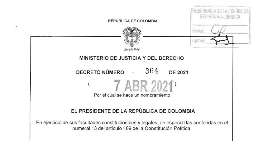 Decreto 364 del 7 de abril de 2021