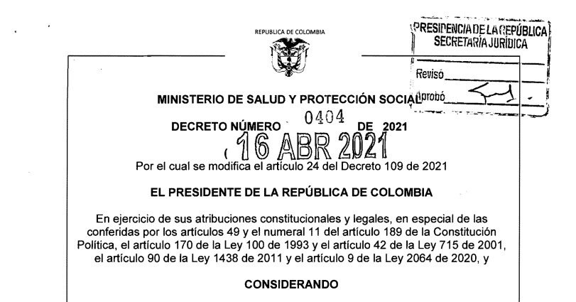 Decreto 0404 del 16 de abril de 2021