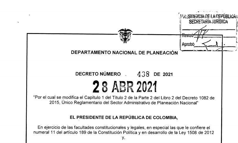 Decreto 438 del 28 de abril de 2021