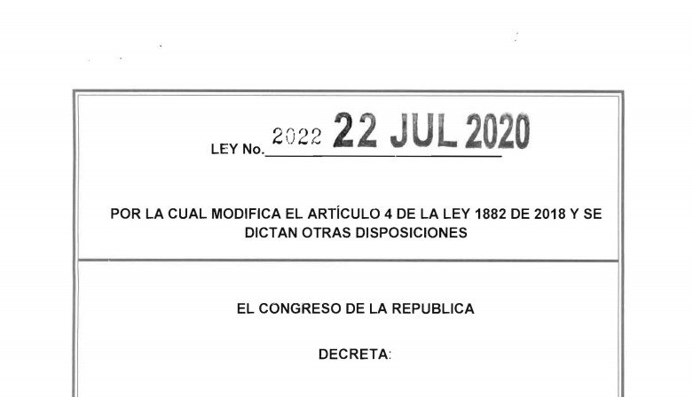 LEY 2022 DEL 22 DE JULIO DE 2020