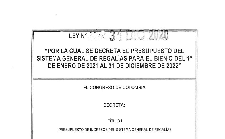 LEY 2072 DEL 31 DE DICIEMBRE DE 2020