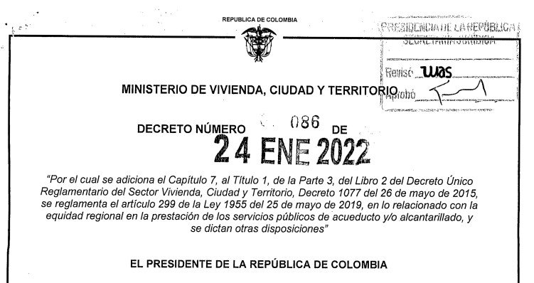 DECRETO 086 DEL 24 DE   ENERO DE 2022