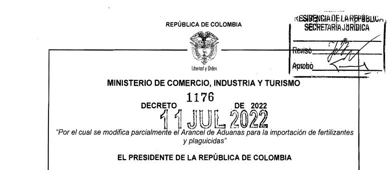 DECRETO 1176 DEL 11 DE JULIO DE 2022