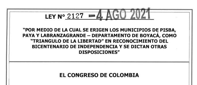 LEY 2127 DEL 4 DE AGOSTO DE 2021