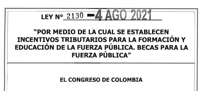 LEY 2130 DEL 4 DE AGOSTO DE 2021