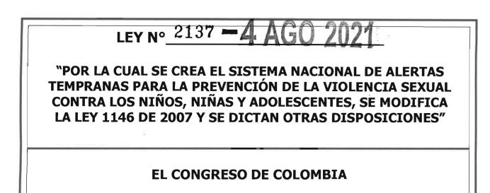 LEY 2137 DEL 4 DE AGOSTO DE 2021