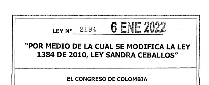 LEY 2194 DEL 6 DE ENERO DE 2022